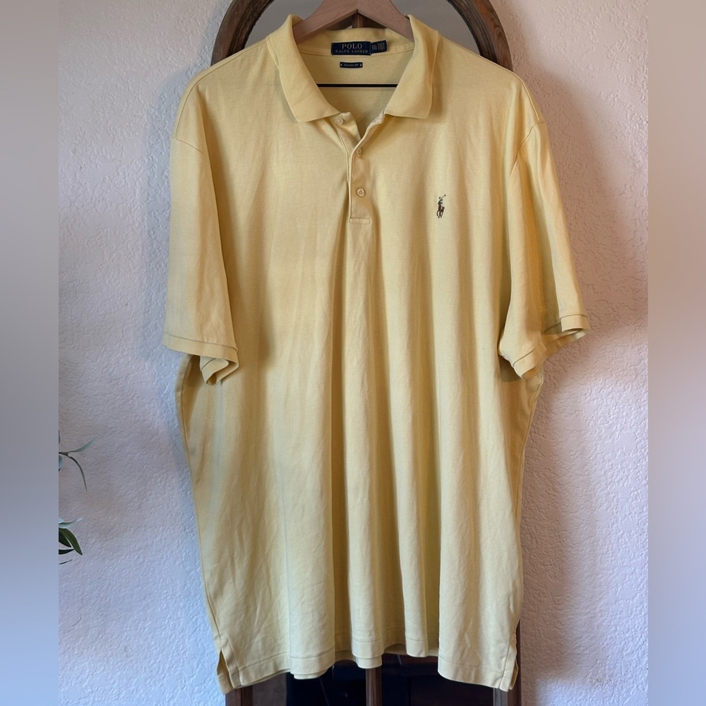 Polo Ralph Lauren Men’s Classic Fit Polo Shirt XXL Yellow Cotton Short Sleeve